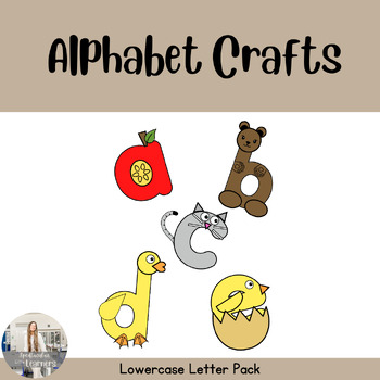 Preview of Alphabet Crafts ONLY Lowercase Letters