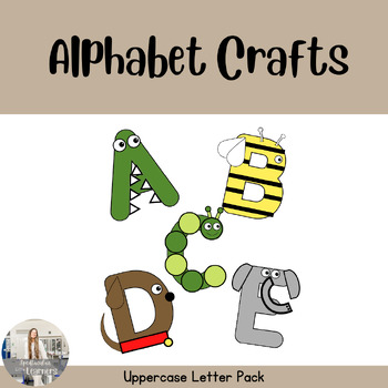 Preview of Alphabet Crafts ONLY Uppercase Letters