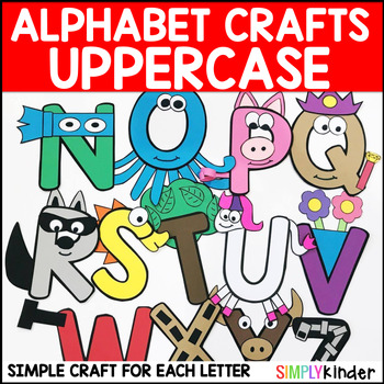 Preview of Alphabet Crafts Uppercase Letter Crafts | Alphabet Activities for Kindergarten