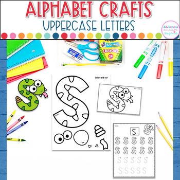 Alphabet Crafts Uppercase Letter Crafts and Uppercase Letter Tracing ...