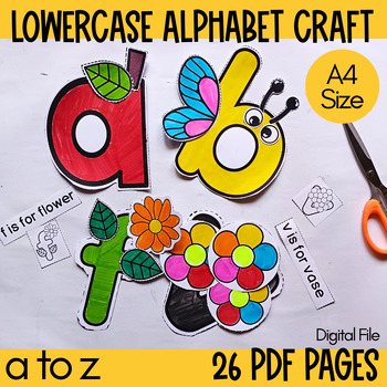 Preview of Alphabet Crafts for preschool, Lowercase letters craft, Toddlers and homeschool