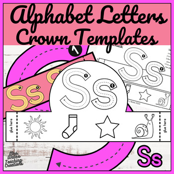 Preview of Animal Alphabet Crown Craft Headbands & Letter of the Week Ss Worksheets