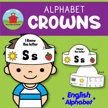 Preview of Alphabet Crowns | Alphabet hats in English