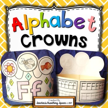 Preview of Alphabet Crowns  |  Interactive Alphabet Hats From A to Z