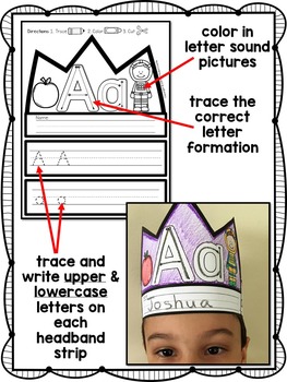 Alphabet Crowns: Letters A to Z! by Curriculum Castle | TpT