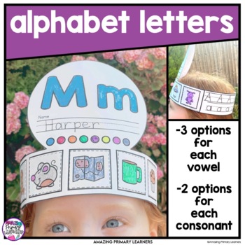 Alphabet Crowns: Long Vowels Included! | TpT