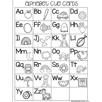 Alphabet Cue Cards by kinderimpressions | Teachers Pay Teachers