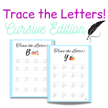 Alphabet Cursive Tracing Acitvities by Inspired Learning Designs