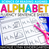 Alphabet Cut and Glue Fluency Decodable Sentences Worksheet