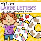 Alphabet Large Letters Beginning Sounds Cut and Paste Reco