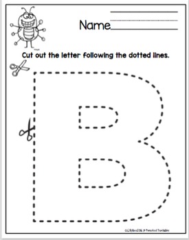 alphabet cutting practice by preschool printable tpt