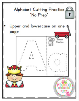 alphabet cutting practice by preschool printable tpt