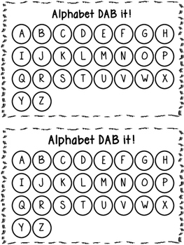 alphabet dab it sheet freebie by klever kiddos tpt