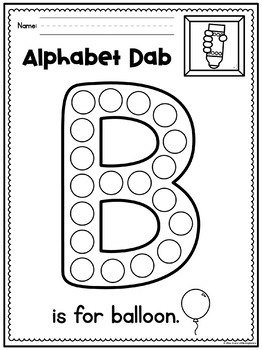 Alphabet Dab | Bingo Dabbers | Dab the Letters | Alphabet Worksheets
