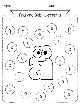 Alphabet Dab It! Lowercase | Alphabet Find and Dab Lowercase letter