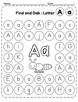 Alphabet Dab It! Upper & Lowercase | Alphabet Find and Dab Upper& Lowercase