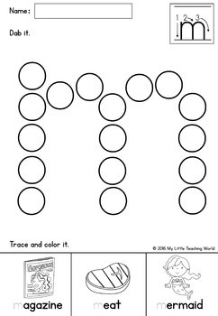 alphabet worksheets by my little teaching world tpt