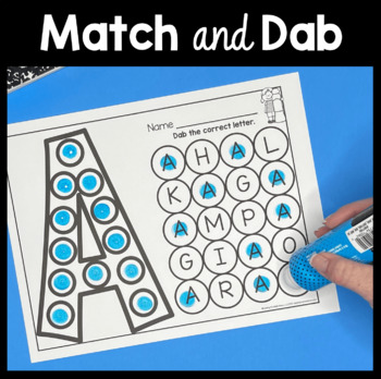 Preview of Alphabet Dabbing - Worksheets - Letter Names - Literacy Center Fine Motor Skills