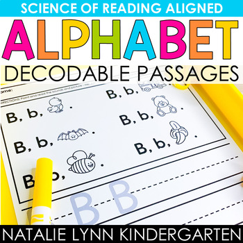 Preview of Alphabet Decodable Passages Science of Reading Letter + Letter Sound Decodables