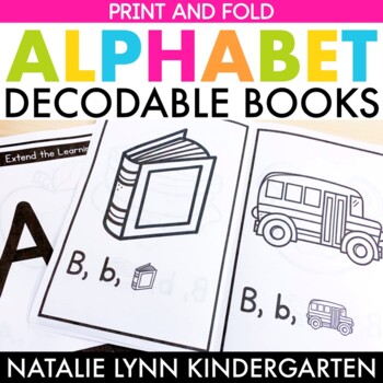 Preview of Alphabet Decodables Decodable Readers  Kindergarten Science of Reading Books