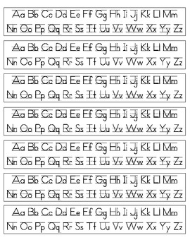 Preview of Alphabet Desk Strips - Print & Cursive