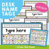 Desk Name Tags with Alphabet and Number Line