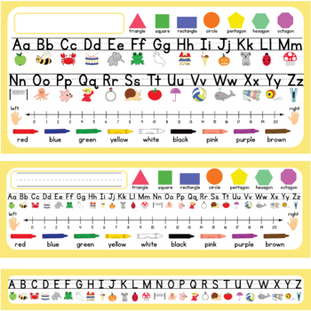 Alphabet Desk Strips with Editable Name Plates by Schoolkid stuff