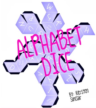 Preview of Alphabet Dice Purple