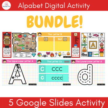 Preview of Alphabet Digital Activity |Google Classroom Letter Identification Bundle