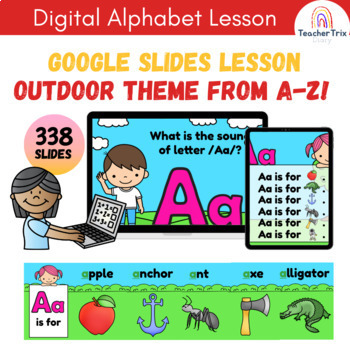 Preview of Alphabet Digital Lesson and Review | Letter Identification |  Distance Learning