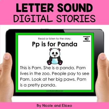 Preview of Alphabet Digital Phonics Stories for Google Classroom