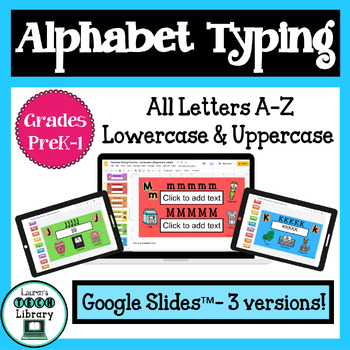 Preview of Alphabet Digital Uppercase & Lowercase Letter Typing in Google Slides™