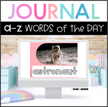 Preview of HALF OFF | Alphabet Digital Word of the Day Journal Prompts & Writing Papers