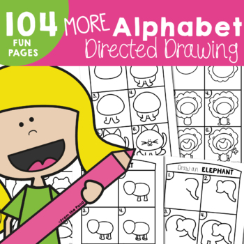Preview of Alphabet Directed Drawing Activities - 'More Alphabet Directed Drawing'