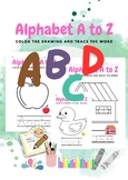 Alphabet Directed Drawing : A to Z Coloring and Word Traci