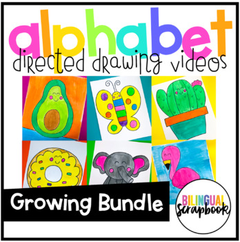 Preview of Alphabet Directed Drawing Videos BUNDLE Fun Friday