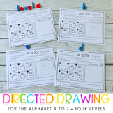 Alphabet Directed Drawings A to Z - Plus Writing and 4 Levels