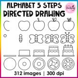 Alphabet Directed Drawings Clip Art