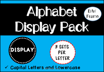 Preview of Alphabet Display Pack (Black and White frames)
