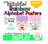 Alphabet Display Posters - Editable, Cursive & Print Versions