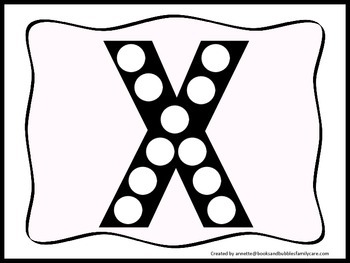 alphabet do a dot upper case letter x printable preschool daycare worksheet