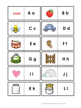 Alphabet Domino Game by Miss Jelena's Classroom | TpT