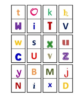 Alphabet Dominoes by The Wisest Owl | Teachers Pay Teachers