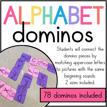 Preview of Alphabet Dominos Letter Sound Game