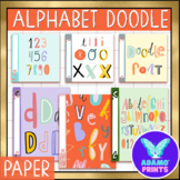 Alphabet Doodle Cover Digital Paper Pattern Background Cli