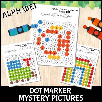 Alphabet Dot Marker Mystery Pictures Activity | Upper and lowercase Letters