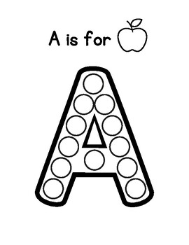 Letter A Alphabet Dot Marker Worksheet by Little Learners Love Language