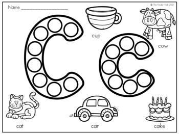 Alphabet Dot Marker Worksheets by The Kinder Kids | TpT