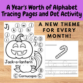 Alphabet Dot Marker and Tracing Activity Pages for the Yea