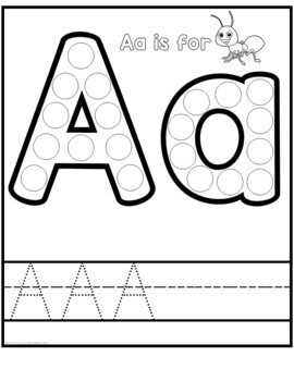 alphabet dot marker worksheet by coffee creation education